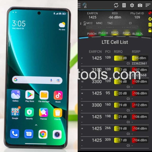 Xiaomi Mi 12 Pro 5G with Tems Pocket license